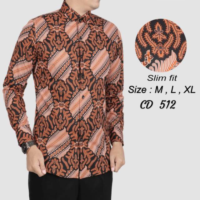 BAJU BATIK SLIMFIT MODERN ORIGINAL  COLIN DION   100%