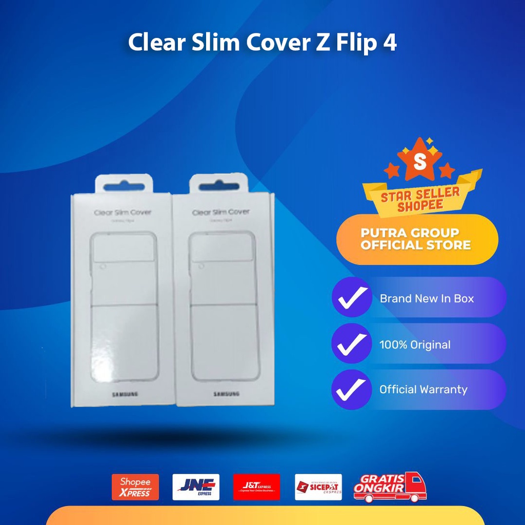 (RESMI) Case Samsung Galaxy Z Flip 4 Flip4 Clear Slim Cover Original SEIN