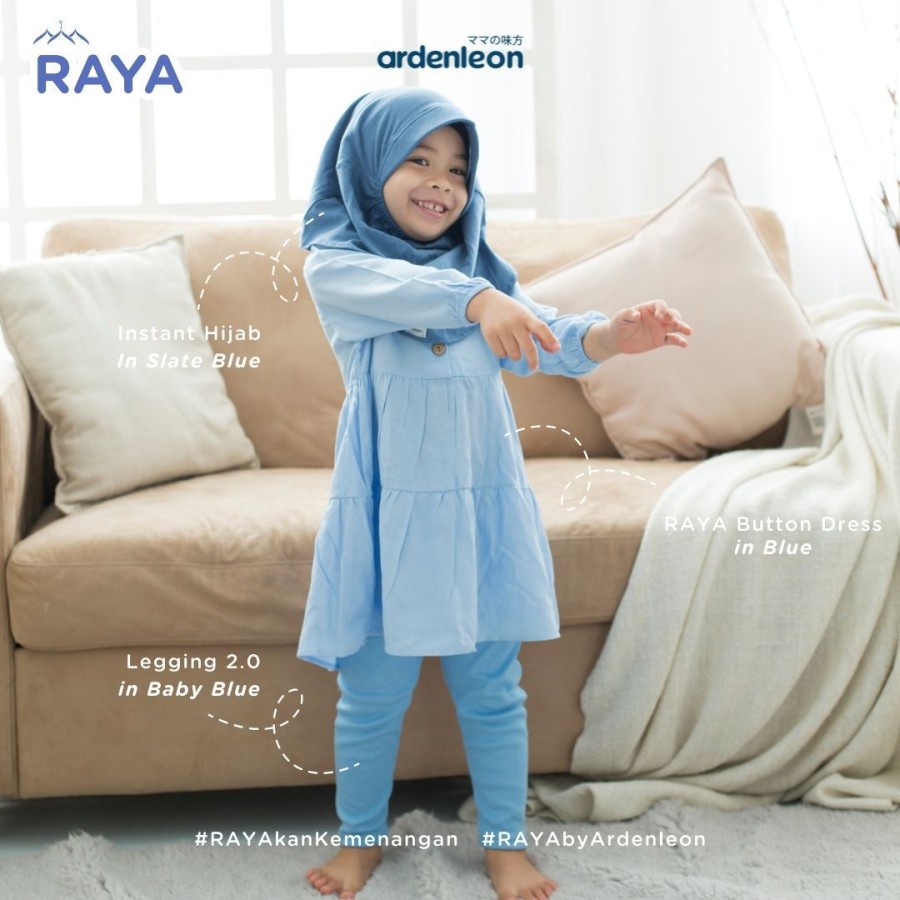 Makassar ! Button Dress Girl Ardenleon Raya Collection