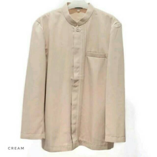 Jasko jas Koko MQ fashion polos opnaisel warna crem