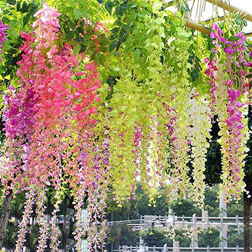 Dekorasi Bunga Garland Wisteria Model Gantung Imitasi Untuk Pesta Pernikahan Shopee Indonesia