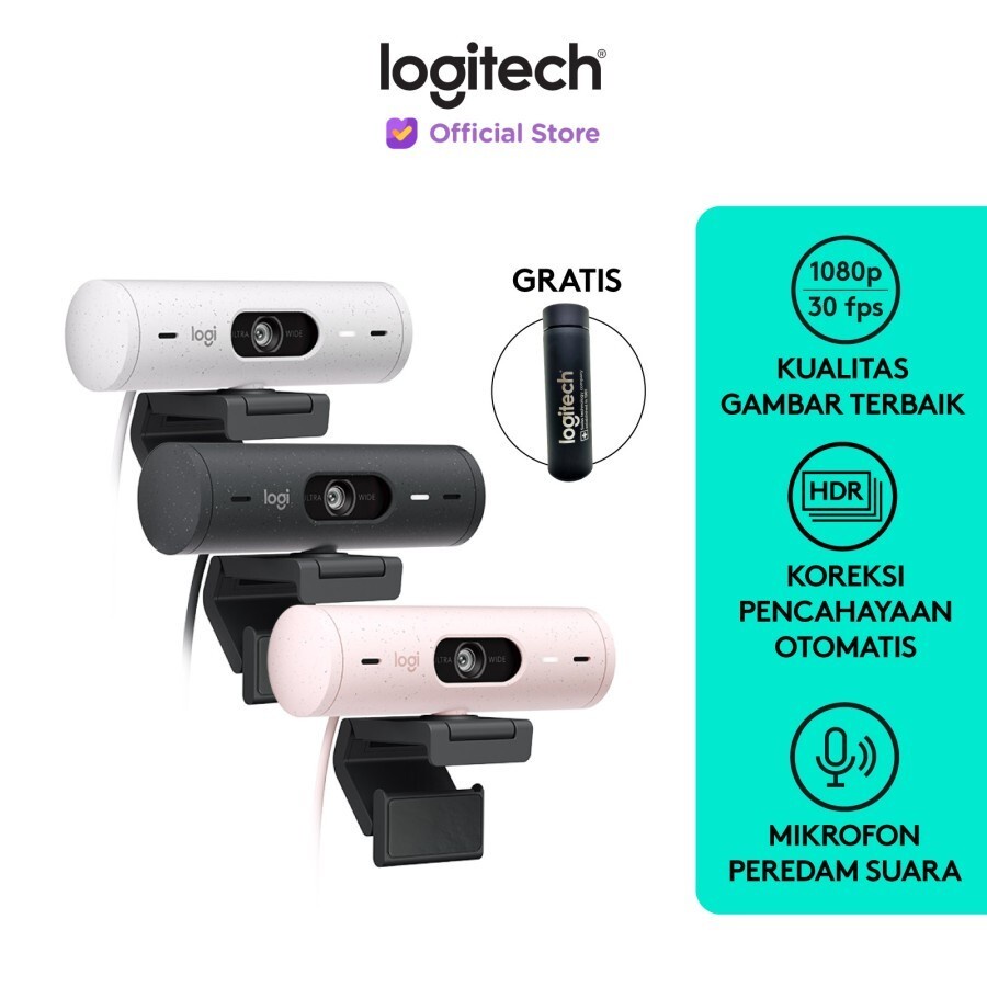 Webcam Logitech Brio 500 FHD HDR 4MP with Privacy Shutter