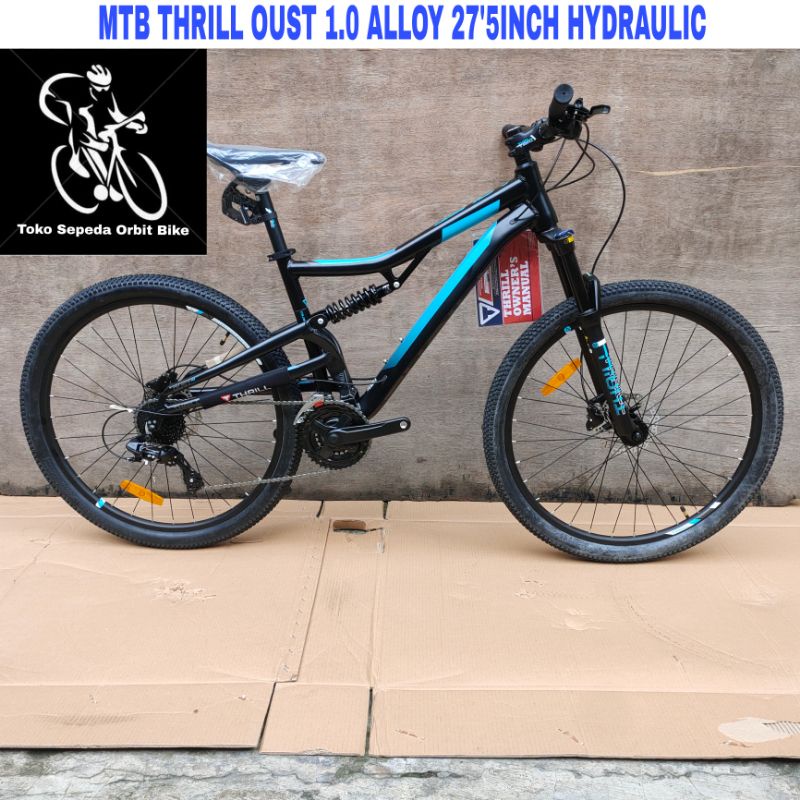 Sepeda Gunung MTB Thrill Oust 1.0 New 2022 Alloy 27'5Inch Rem Hydraulic