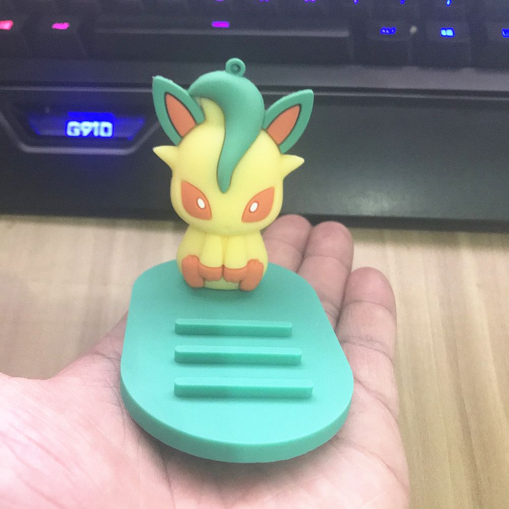 LANFY Desktop Decoration Pikachu Phone Stand Jolteon Mobile Phone Holders Pokemon Phone Holders Anime Action Figures Mobile Phone Accessories Pokemon Toy Model Decor Vaporeon Eevee Family Mobile Phone Bracket