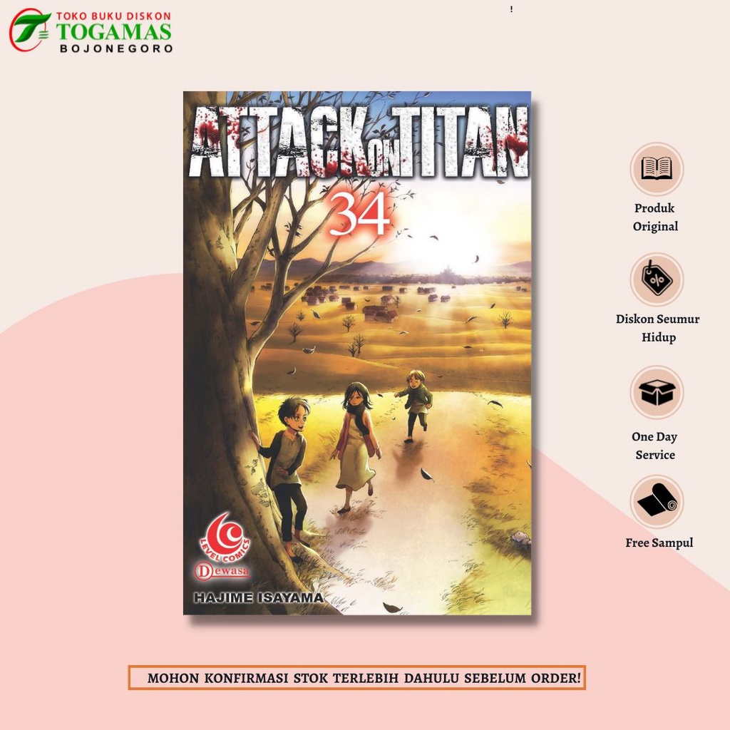 READY  ATTACK ON TITAN 34 // READY KOMIK ATTACK ON TITAN VOL 1-33