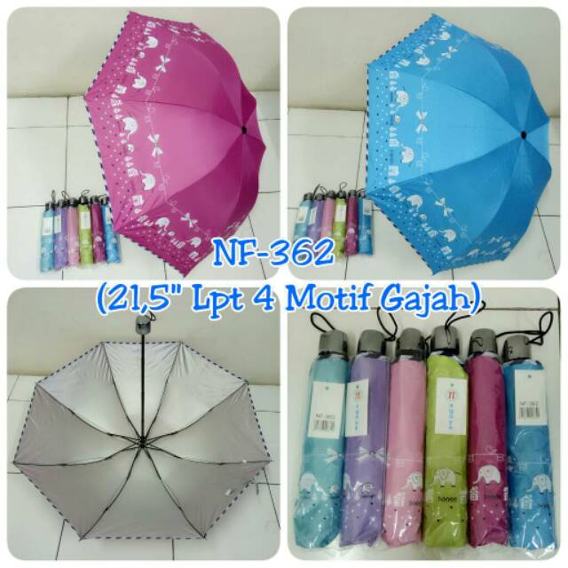 Payung lipat motif gajah