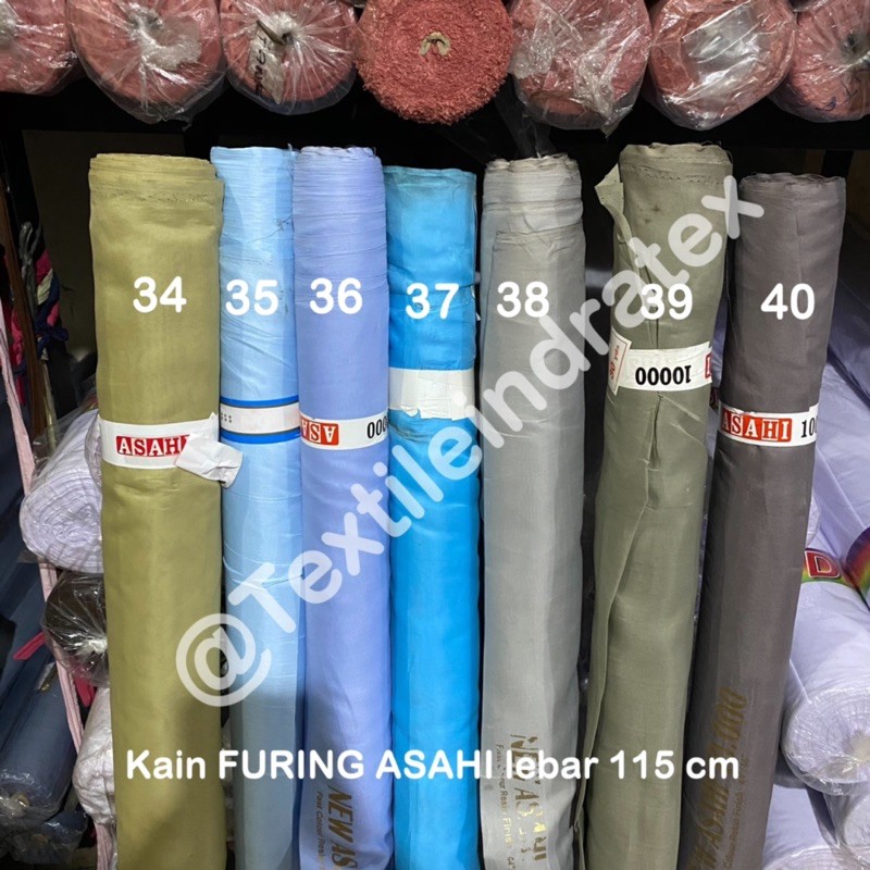 KAIN ASAHI FURING TERMURAH LEBAR 115 CM BAHAN FURING BAJU BATIK DRESS TILE SATIN KANTONG CELANA