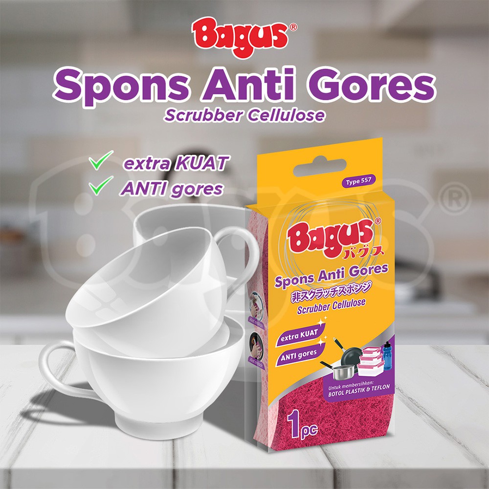 Bagus Sabut Spons Anti gores 1pc Sponge cuci piring 557