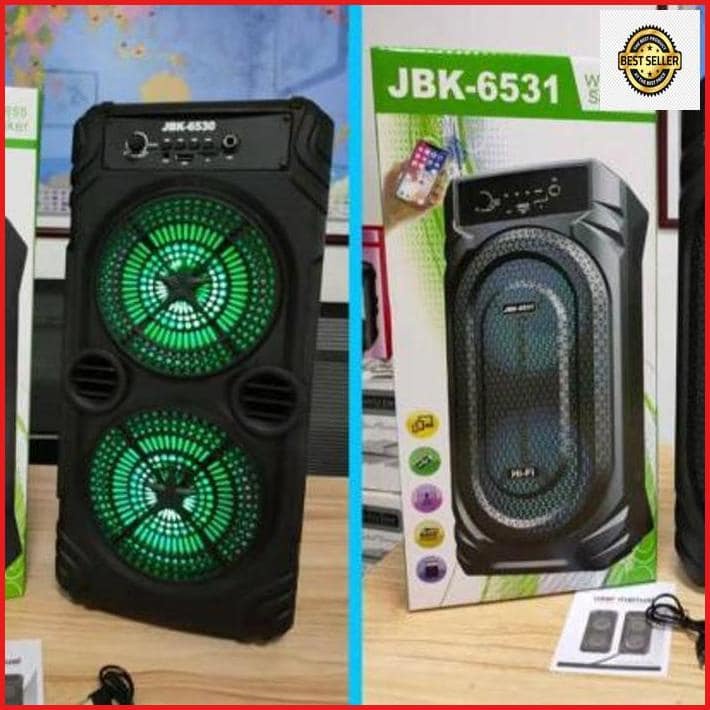 SPEAKER BLUETOOTH JBK 6530 / 6531 KARAOKE LED FREE MIC EXTRA BASS