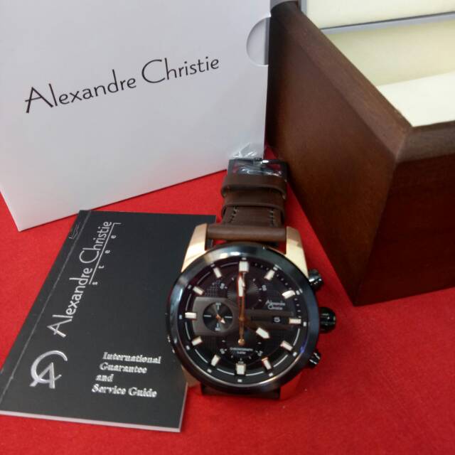 Jam Tangan Analog Pria Alexandre Christie AC 6270 MC Black Rosegold