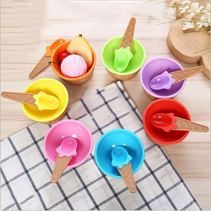 ICE CREAM BOWL Mangkok + Sendok Masker Bentuk Ice Cream