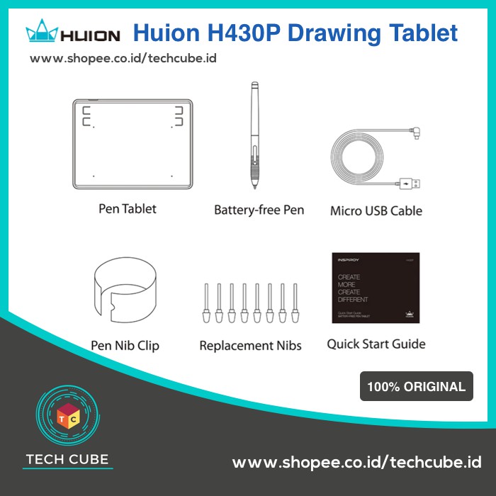 Huion H430P Graphic Drawing Tablet Design Signature OSU! Tablet Gambar Design Alternatif H420 H430-2