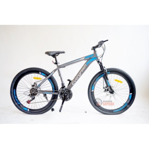 Khusus Gojek/Grab Instan Sepeda Gunung MTB Evergreen Ranger 575 dan type 585 bisa roadbike 2021 27,5 inch ready stock limited-580 Grey Blue
