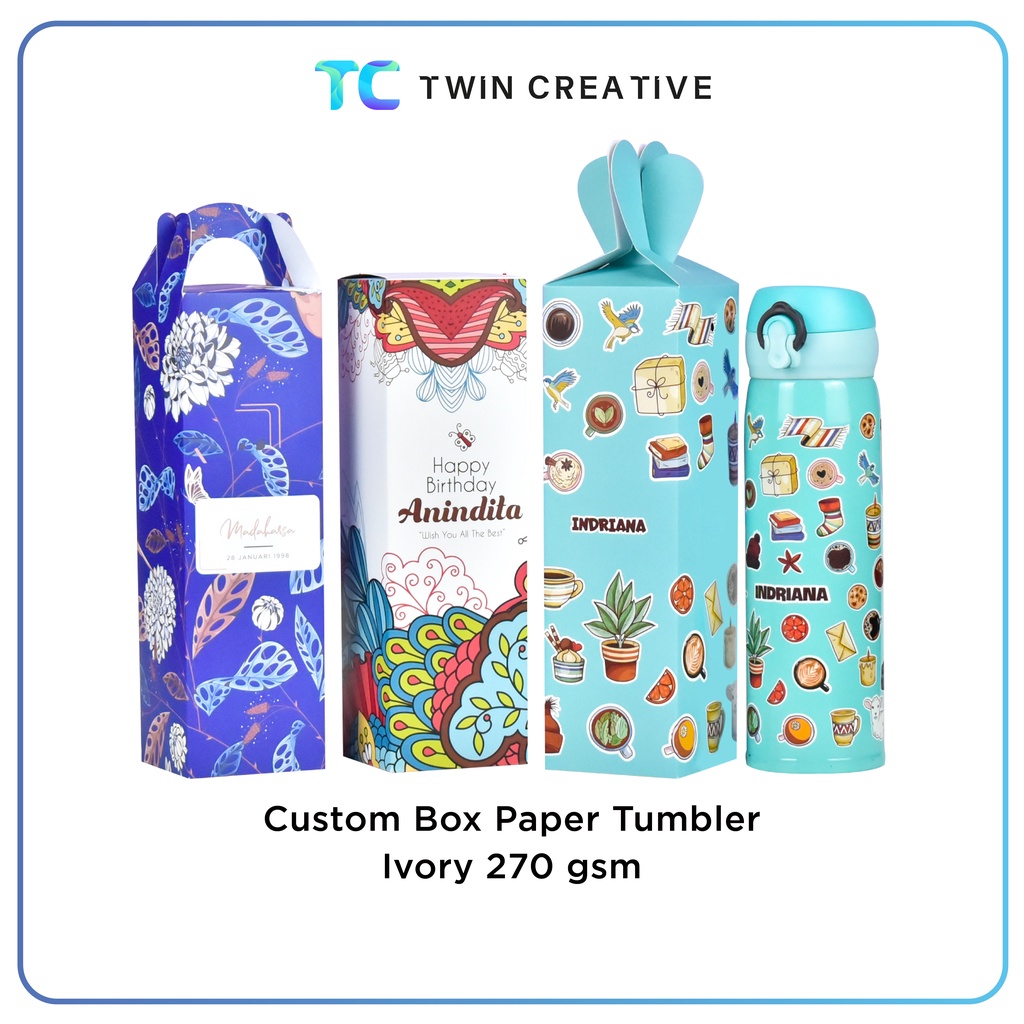 Box Tumbler Custom Box Paper Packaging Tumbler - Box Tumbler