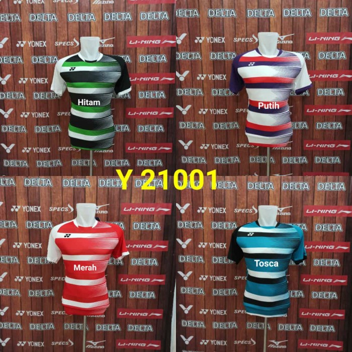 [RESTOCK] Baju Badminton Bulutangkis Yonex Y 21001 Kaos Badminton Yonex Impor - Hitam, XL