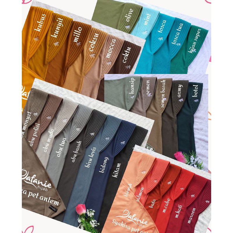 jilbab instan syahira pet antem bordir rafanie