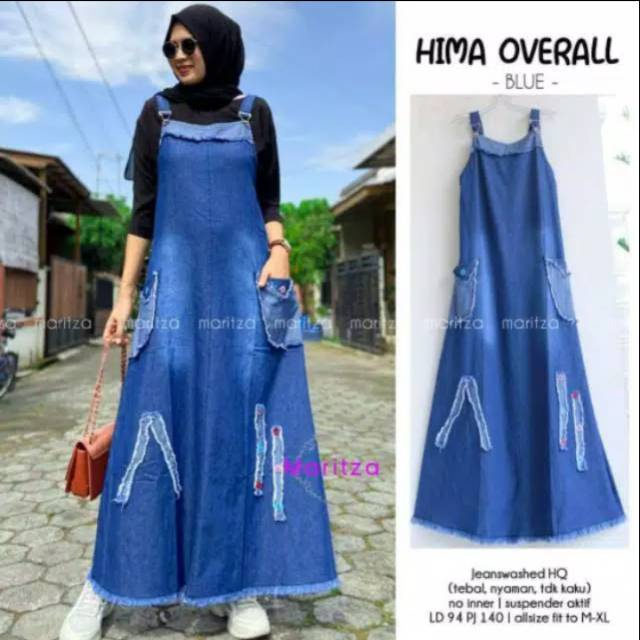 Overall Jeans Wanita kekinian / Baju Kodok Levis