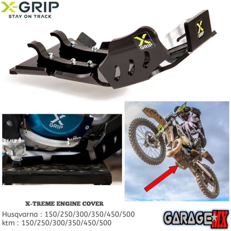 SKID PLATE KTM HUSQVARNA XGRIP. PELINDUNG MESIN KTM HUSQVARNA. COVER MESIN KTM HUSQVARNA