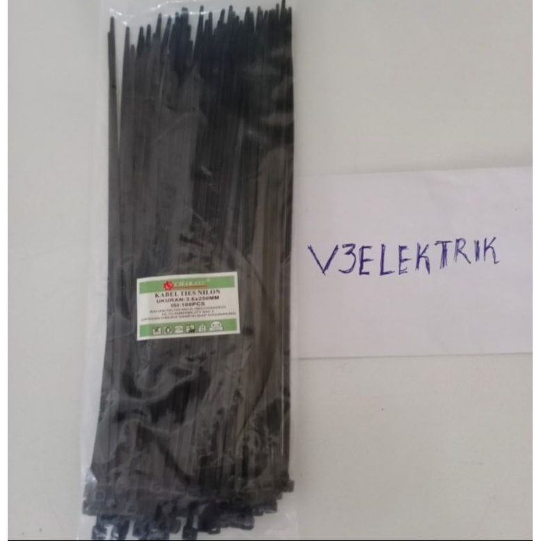 kabel ties/cable ties asli nylon 30cm - hitam25cm