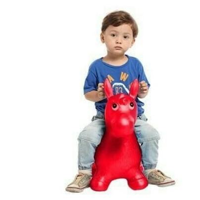 Mainan anak - mainan kuda2an karet - animal jumping