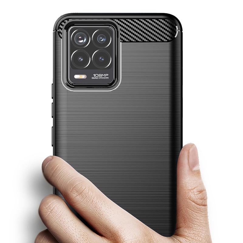 Case Realme 8 4G / Realme 8 Pro Casing + Tempered Glass Layar + Skin Carbon