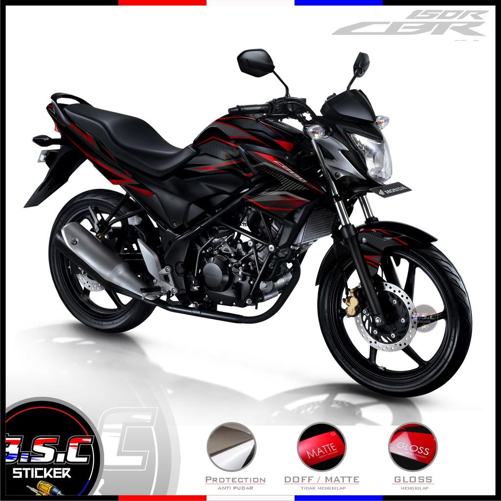 Decal FULL BODY Sticker CB 150R / CB150R / OLD CB 150R V.1 Motif Street Carbon Red