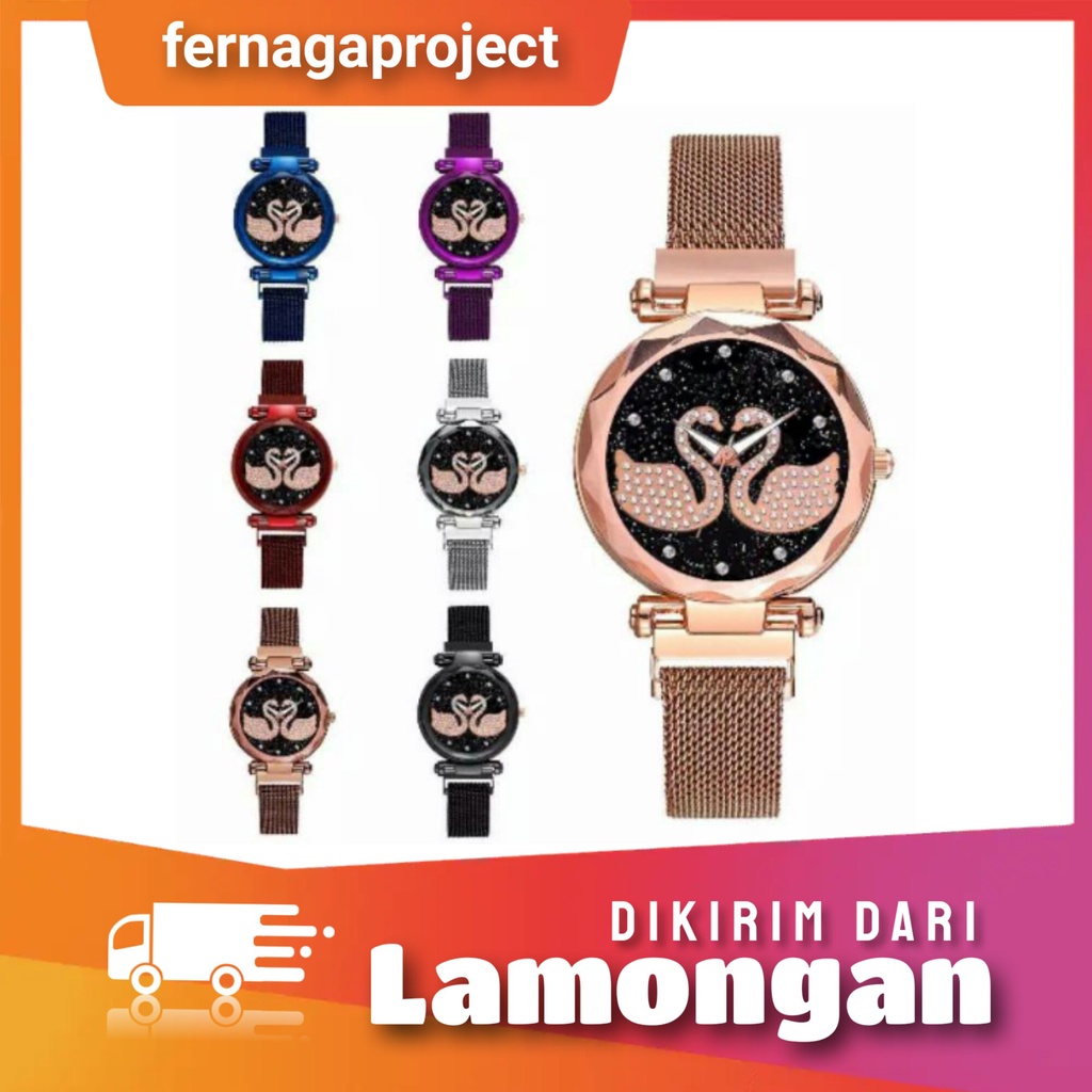 Jam Tangan Magnet Angsa Kembar