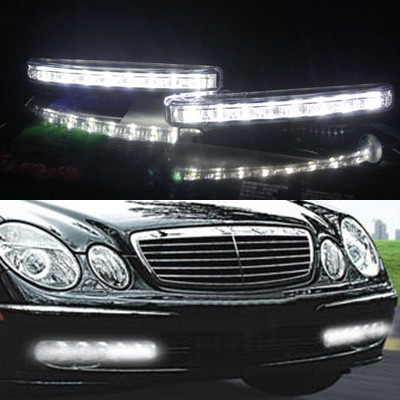 LED Car Driving Daylight Daytime Running LED Head Lamp Lampu DRL White Fog Light