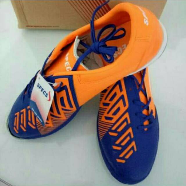 Sepatu Futsal SPECS Swervo Criollo blue & red khaki(BONUS DEKKER)