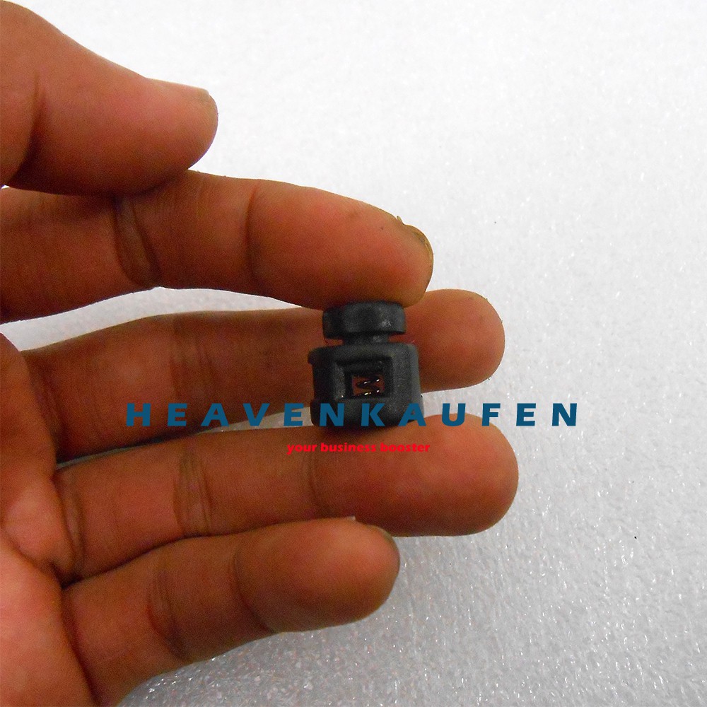 Stopper Tali Dua Lubang Warna Hitam Untuk Tali 1,5 mm s/d 3 mm Type D