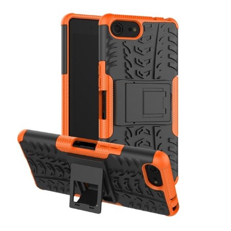 Case Sony X Compact Armor Heavy Duty Shockproof Kick Stand Casing Cover