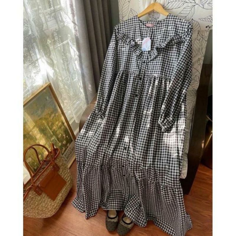 Dress HAYYA MAXY MATT : Katun Square•Detail Size•LD 114 cmPanjang Baju 130cmPanjang Lengan 49cmFull 