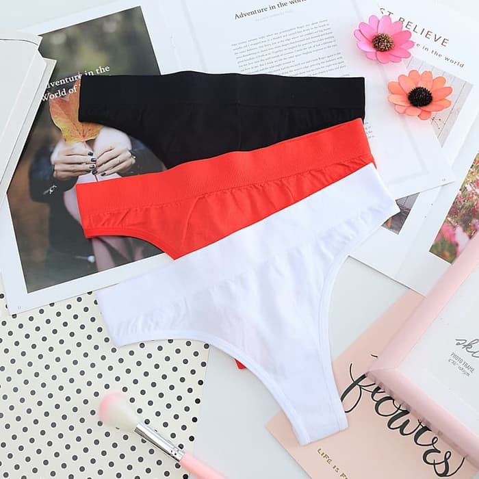 G String Sexy Wanita lingerie Celana Dalam C106 - Putih