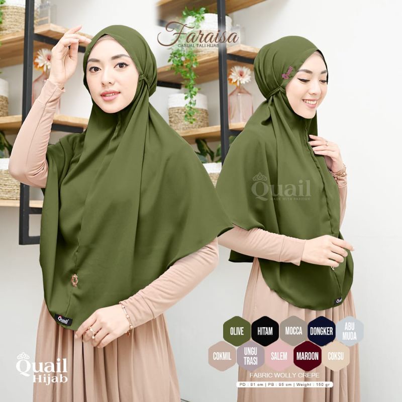 Hijab Tali Faraisa ori Quail