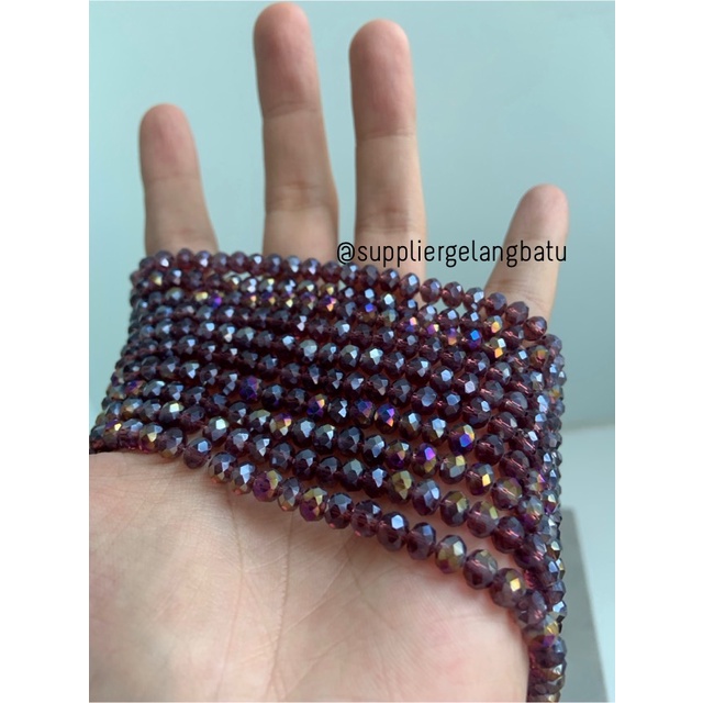 Crystal Ceko 6mm WINE PURPLE quartz UNGU TUA KUARSA kuarsa kristal