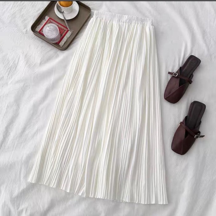 ROK PLISKET PUTIH//ROK PLISKET//ROK//PROMO ROK