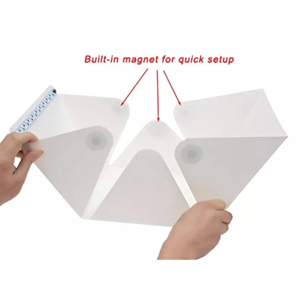 Trend-PAKET BUNDLING Mini Photo Studio Light Box Small FREE Tripod Gorila Flexsible+Holder U Size S