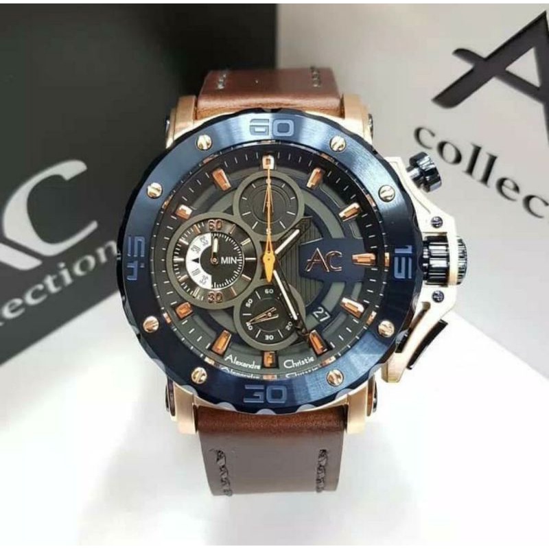 ALEXANDRE CHRISTIE COLLECTION PRIA AC 9205 / AC9205 BLUE ROSEGOLD ORIGINAL