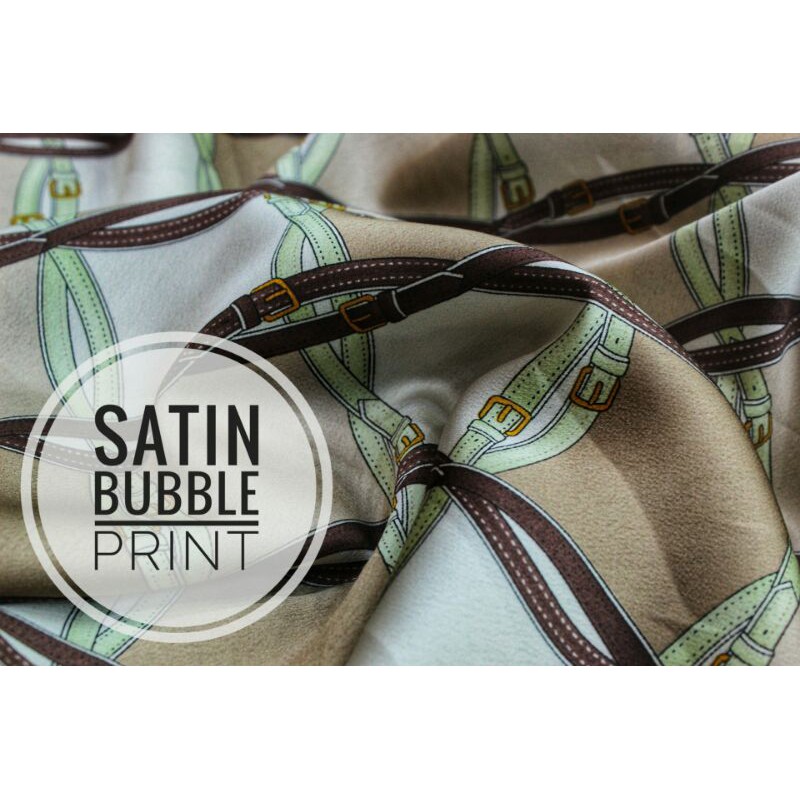 

satin motif / satin bubble print / satin printing