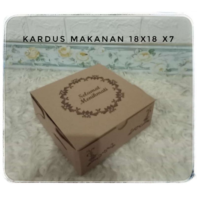 

kardus kue dan makanan ukuran 18x18x7 kardus kue dan makanan murah tebal