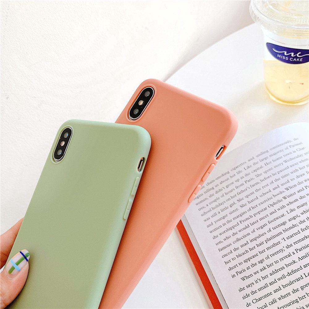 For Oppo  f1s a59 a73 F5 a77 A79 a83 A1 A3 A5 r17 Pro Soft Case Silikon TPU Warna Polos untuk