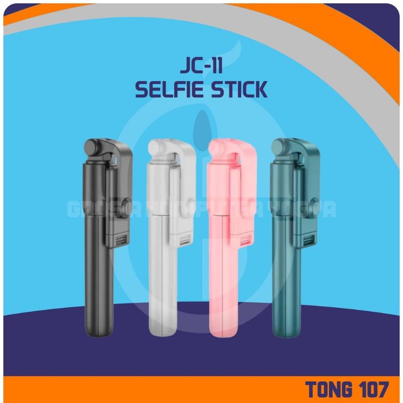 JC-11 Live Broadcast Wireless Selfie Stick Tongkat Selfie Tongsis