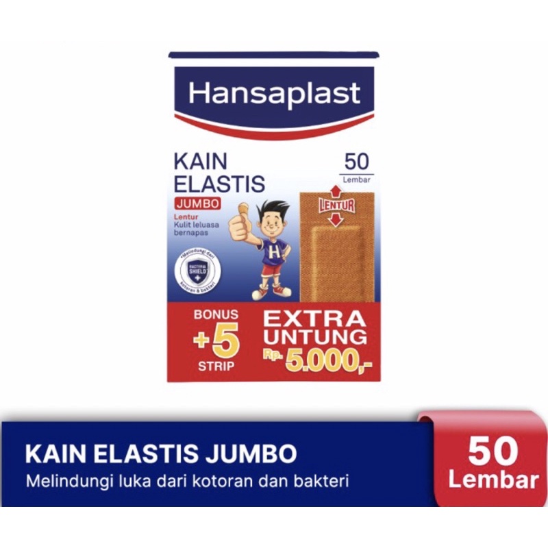 Hansaplast kain elastis jumbo box 50 pcs ( pelindung luka )