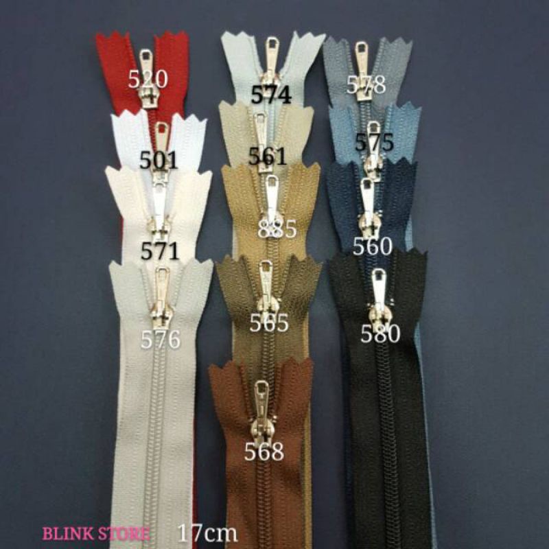 Resleting YKK 7 Inch CFC39 Kepala Besar / Rit YKK 7 Inch (1 lusin)