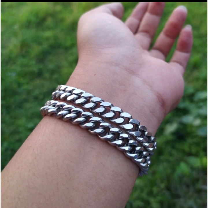 GELANG PRIA / GELANG RANTAI / GELANG RANTAI PRIA /GELANG MONEL - ANTI KARAT