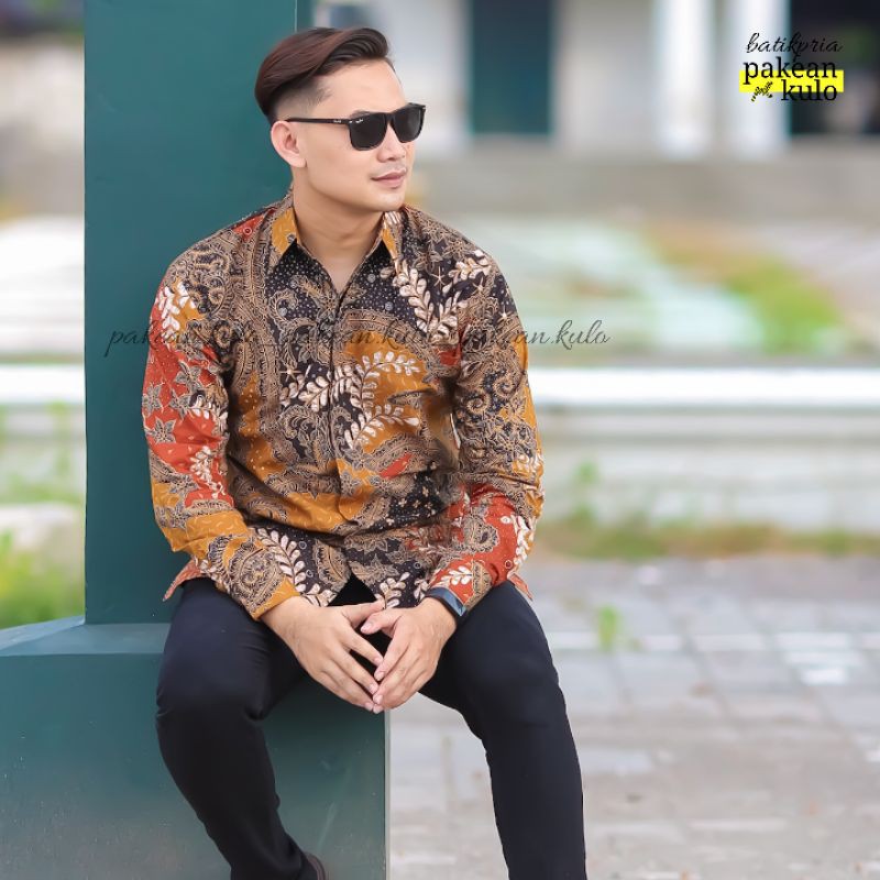 Batik Premium Pria Slimfit 01 || Motif Dirgantara