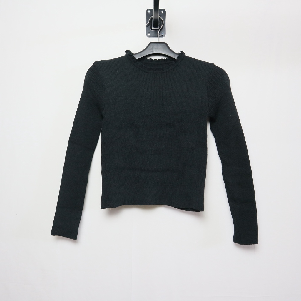 [✅COD]ATASAN CROP TOP RAJUT KRIWIL LENGAN PANJANG