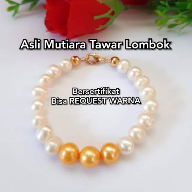 GELANG PEARL MUTIARA ASLI LOMBOK