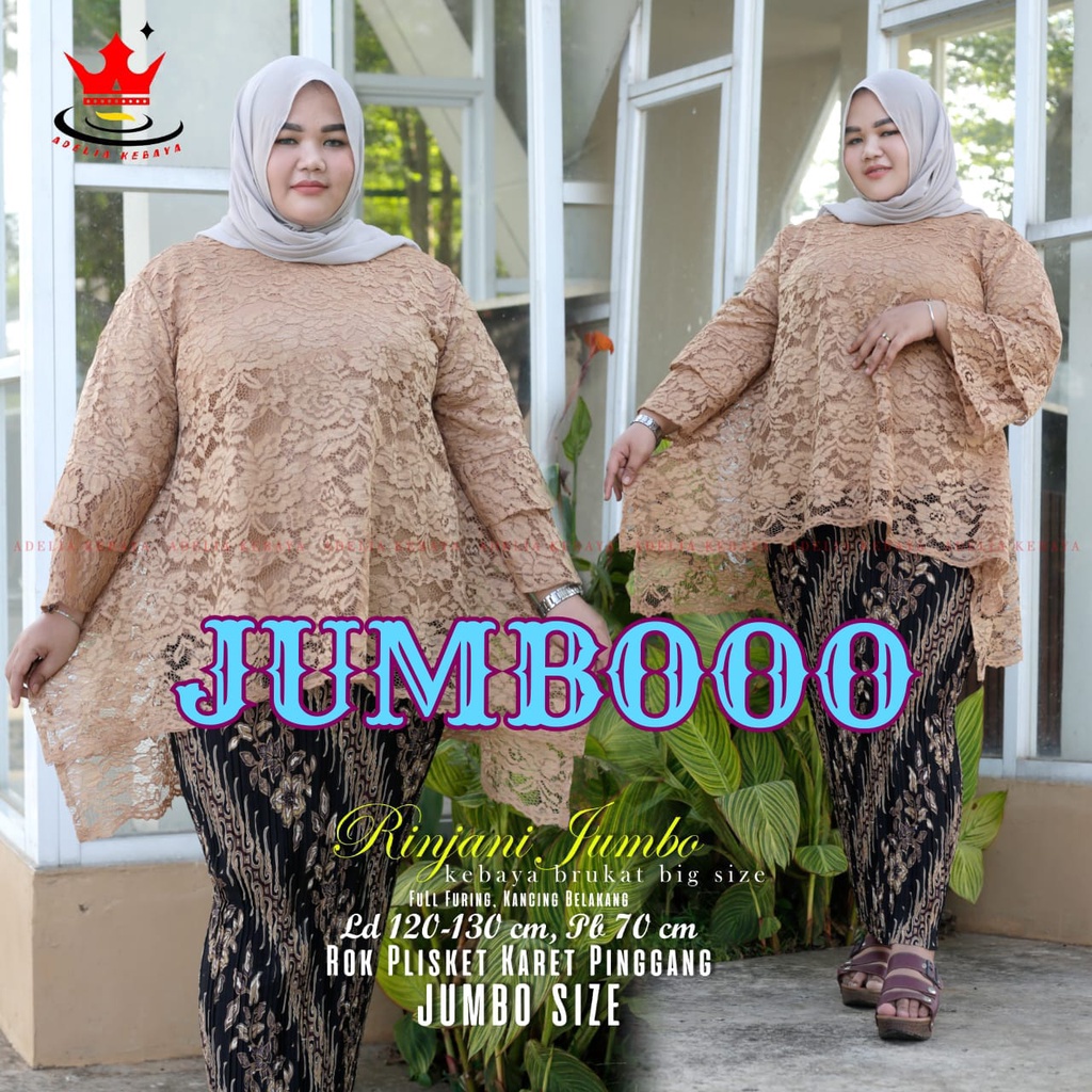 KEBAYA JUMBO XXXL LD 130 - BRUKAT COUPLE JUMBO - KEBAYA MODERN JUMBO - KEBAYA COUPLE PASANGAN - coup