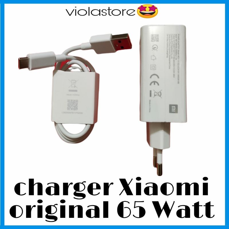 charger Xiaomi original 100% 65 Watt fastcharging